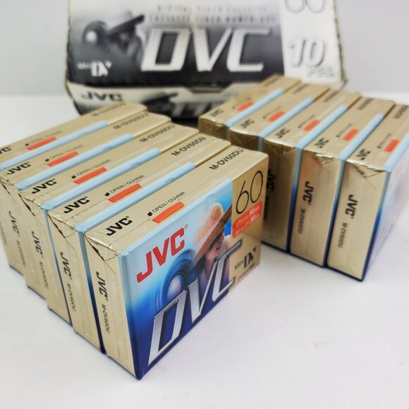 JVC MiniDV DVC Video Tapes 10 Pack 60 Minute Blank Cassettes NOS NIB - Picture 7 of 9